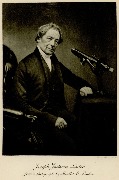 Joseph Jackson Lister 1786 to 1869 opticist and physicist Copyright: Maul and Co in Godlee 1918