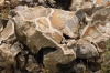 Calcite crystals in a septarian nodule at Elsenham Quarry