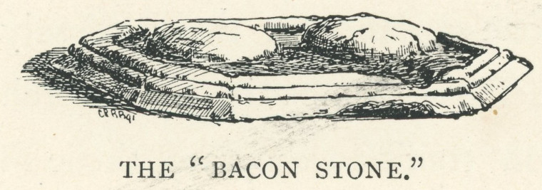 Little Dunmow Bacon Stone Barrett 1892 Copyright: C R B Barrett Essex Highways 1892