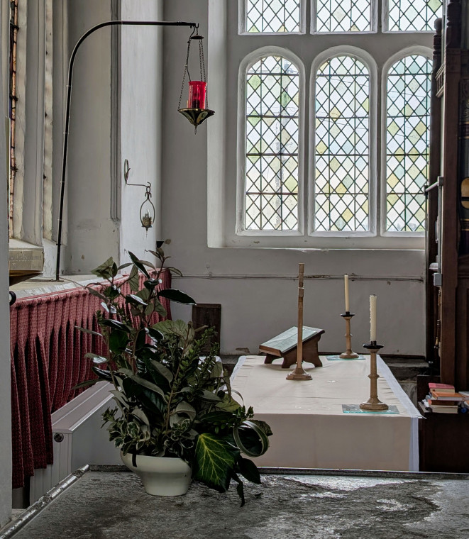 Gosfield Church Chancel and Communion Table 21 March 2025 Copyright: William George