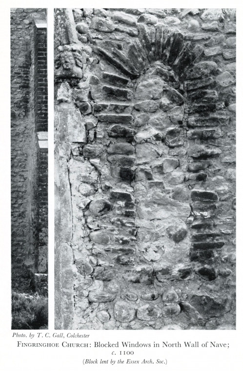 Fingringhoe Church Blocked Window circa 1100AD 1938 Copyright: C Montagu Benton Church of St Ouen Fingringoe 1938