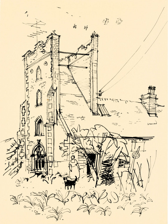 Tattingstone Wonder 1790 Pen and Ink Drawing Copyright: Paul Sharp