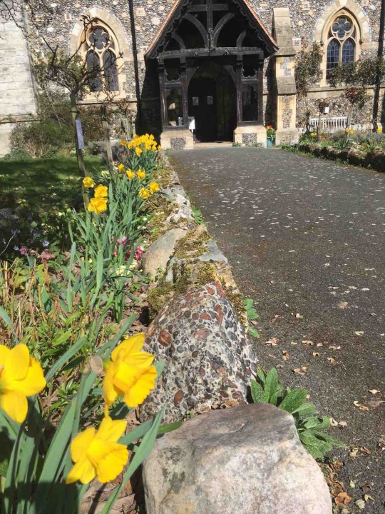 Sarsen stone and Puddingstone at South Weald Church 2 Copyright: Gerald Lucy