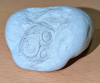Cidarid sea urchin cast from flint Roxwell Quarry in Blu Tack 