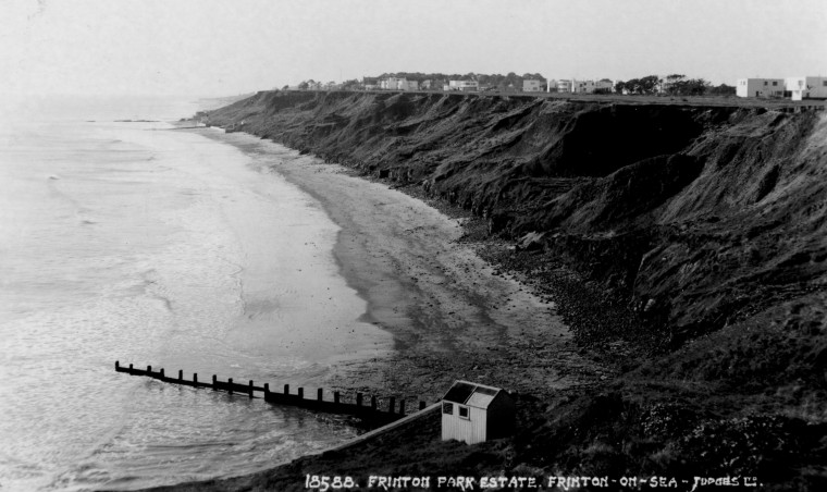 Frinton Park Estate Cliffs post card in black and white Copyright: Post Card