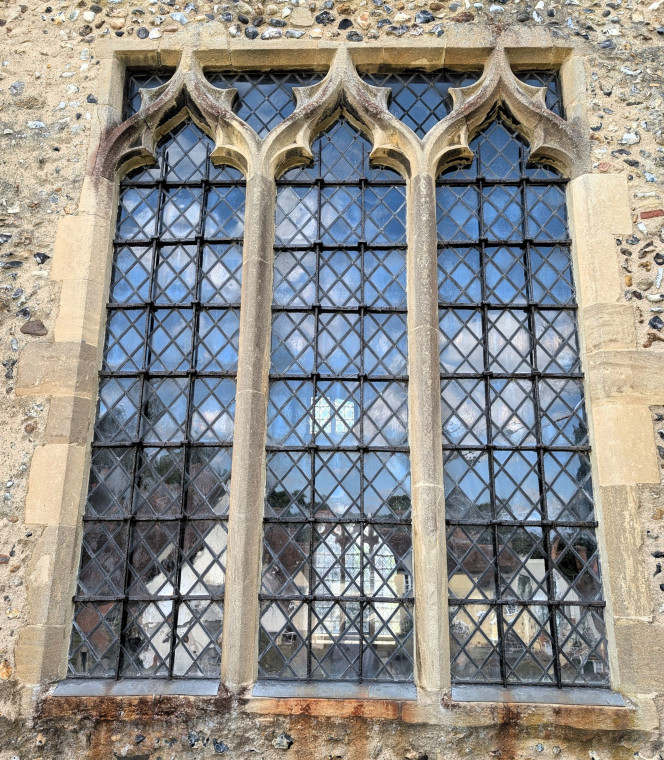 Castle Hedingham Church Three Light Window Exterior 2025 Copyright: William George