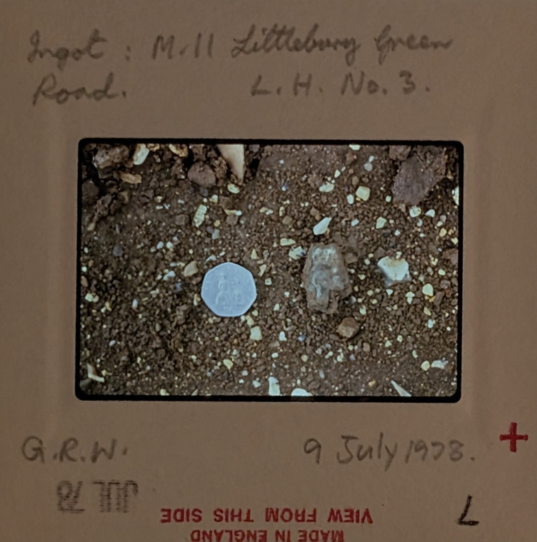 Littlebury Late Bronze Age Hoard M11 9 July 1978 slide 7 Copyright: Graham R Ward Archive 