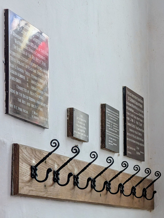 Gosfield Church Coat Hooks 21 March 2025 Copyright: William George