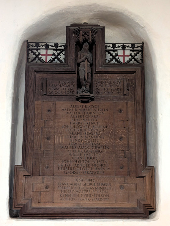 Great Bromley Church War Memorial 15 November 2025 Copyright: William George