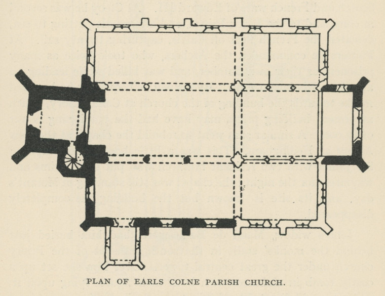 Earls Colne Church Plan 1943 Copyright: Essex Review Vol 52 1943 