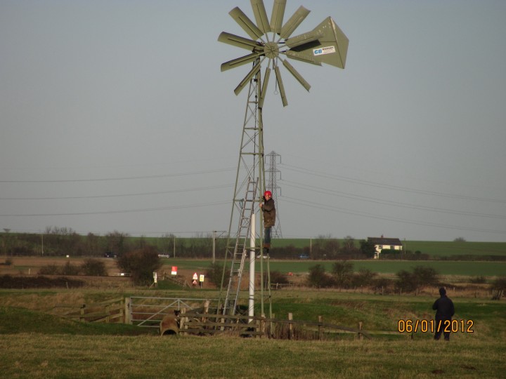 Blue House Farm EWT Reserve - turning on the wind pump Copyright: Graham Smith