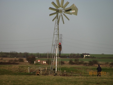 Blue House Farm EWT Reserve - turning on the wind pump Copyright: Graham Smith