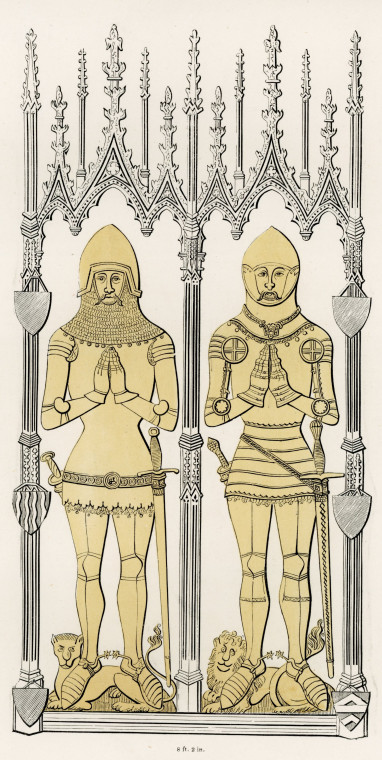 Little Horkesley Brasses Suckling 1845 Copyright: Alfred Suckling Essex Antiquities 1845