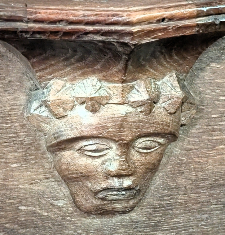 Castle Hedingham Church Misericord Face 2025 Copyright: William George