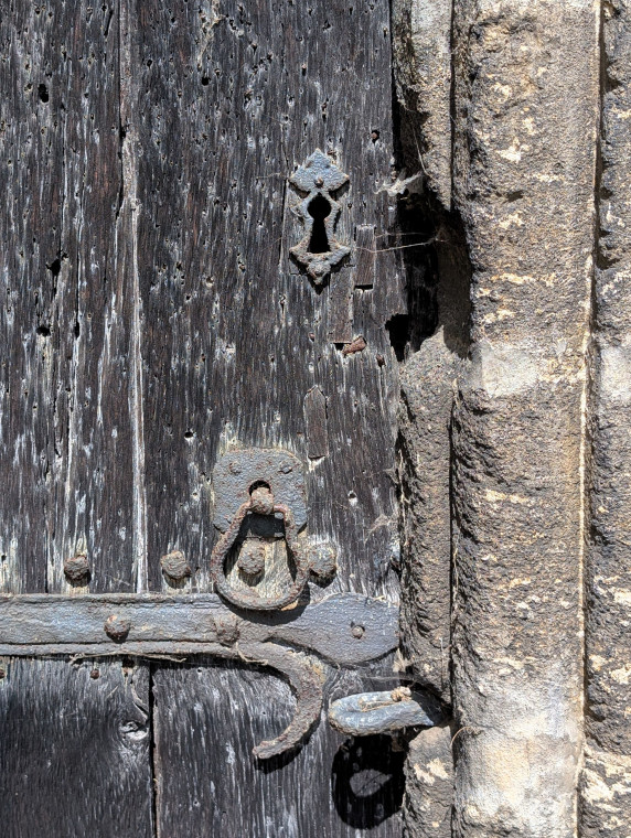 Castle Hedingham Church Door with iron fittings 8 August 2025 Copyright: William George
