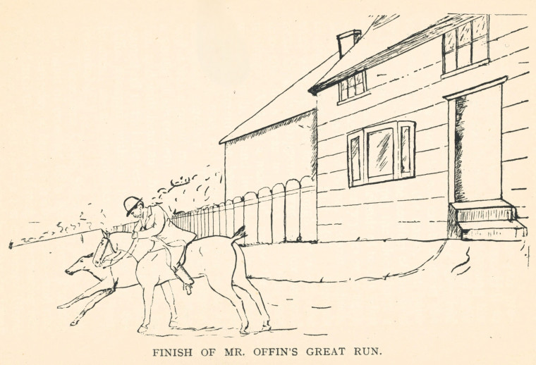 Great Run of Mr Offin Finish Copyright: Hunting Recollections Miss Tawke 1911