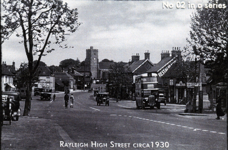 Rayleigh High Street Circa 1930 Copyright: William George