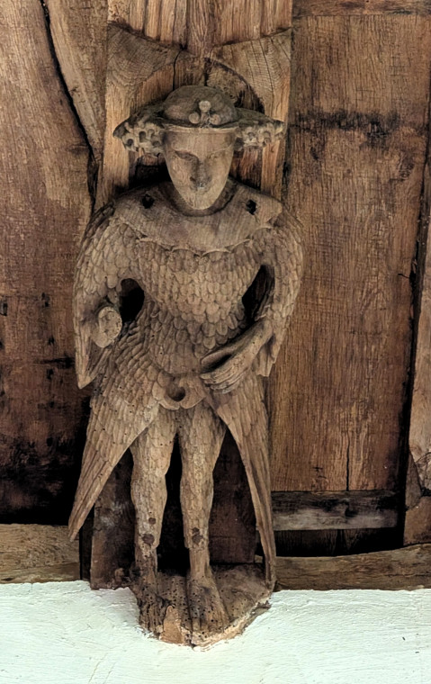 Clavering Church Roof Angel 2 5 August 2025 Copyright: William George