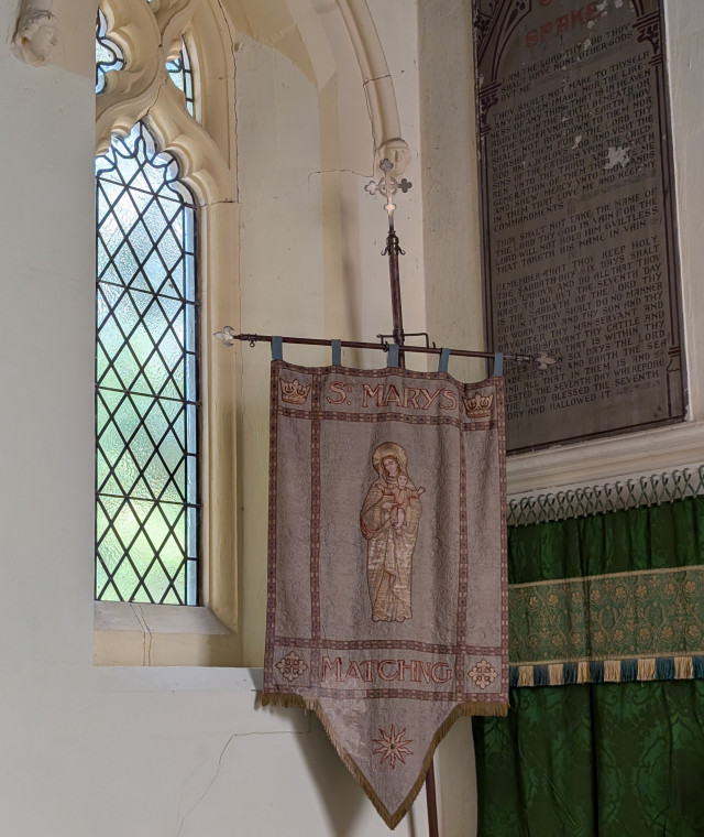 Matching Church Window and Banner 9th August 2025 Copyright: William George
