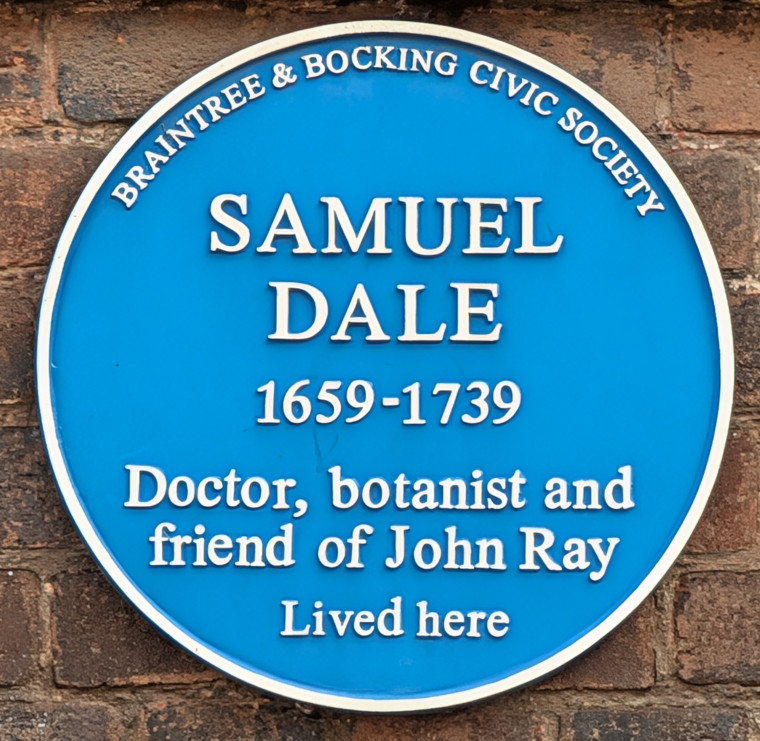 Braintree Samuel Dale Plaque 4 April 2025 Copyright: William George