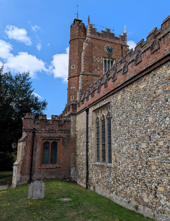 Castle Hedingham Church South Face and Porch 8 August 2025 Copyright: William George