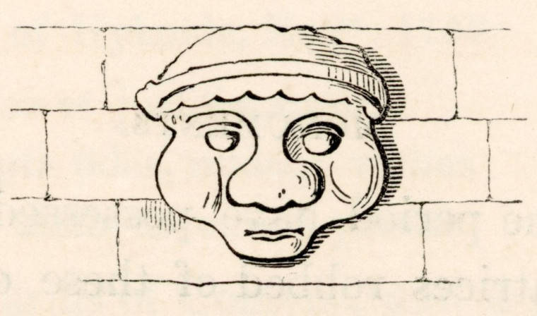 Writtle Church Face Suckling 1845 Copyright: Alfred Suckling Essex Antiquities 1845