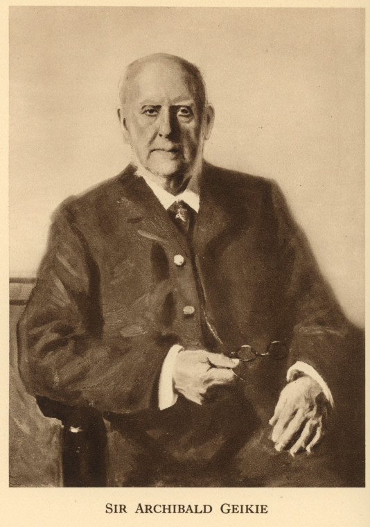 Sir Archibald Geikie 1835 to 1924 Geologist Flett 1937 Copyright: Flett 1937