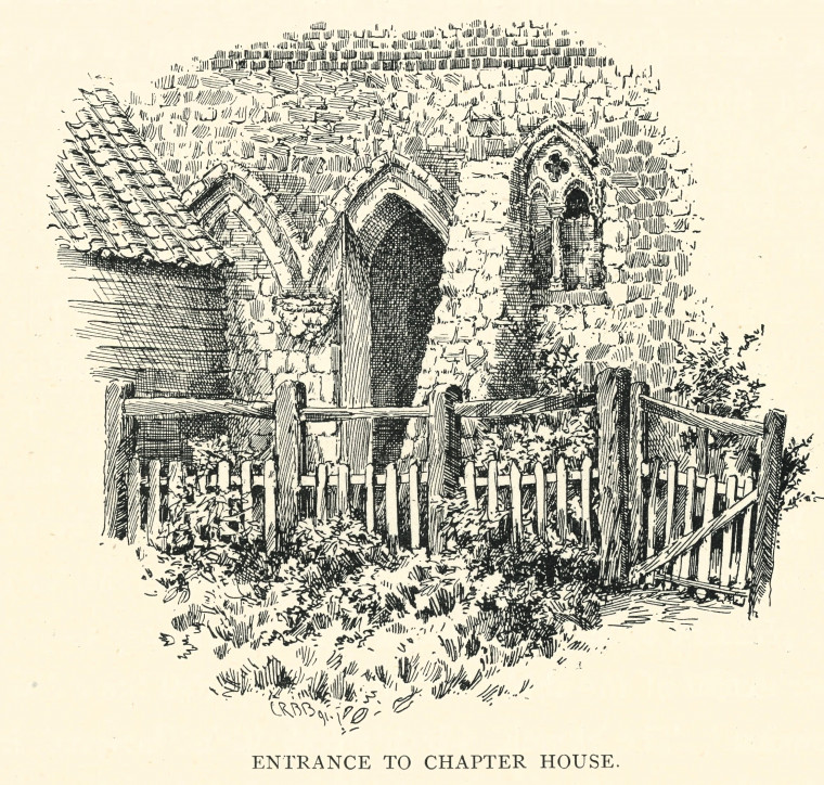 Beeleigh Abbey Chapter House Barrett 1892 Copyright: C R B Barrett Essex Highways 1892