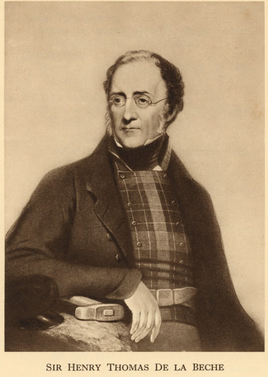Sir Henry Thomas De La Beche 1796 to 1855 Geologist Flett 1937 Copyright: Flett 1937