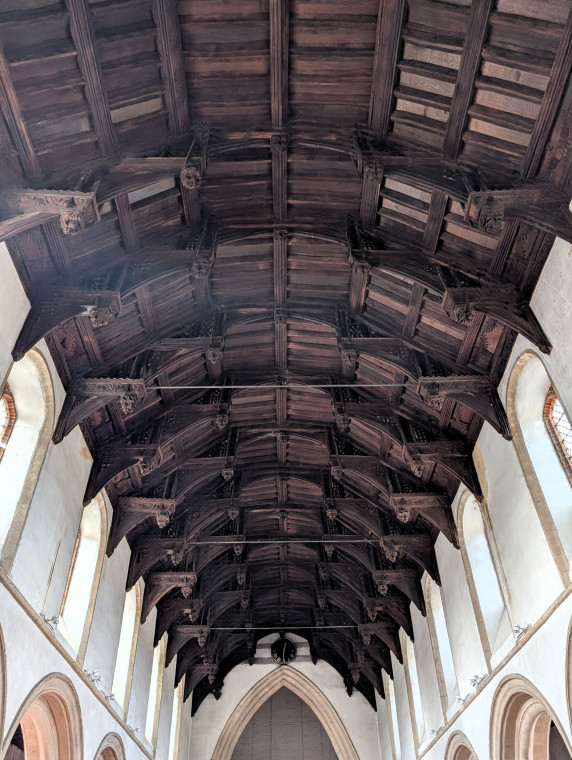 Castle Hedingham Church Double Beam Roof 8 August 2025 Copyright: William George