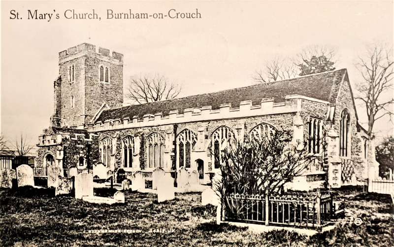 Burnham on Crouch St Mary post card Copyright: William George