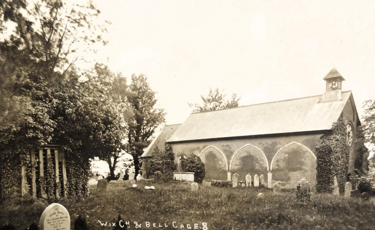 Wix Church and Bell Cage Post Card Copyright: William George
