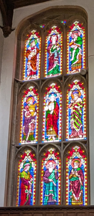 Bocking Church Stained Glass in Chancel 7 October 2025 Copyright: William George