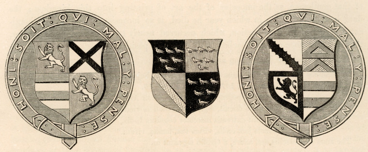 Layer Marney Church Coat of  Arms Suckling 1845 Copyright: Alfred Suckling Essex Antiquities 1845