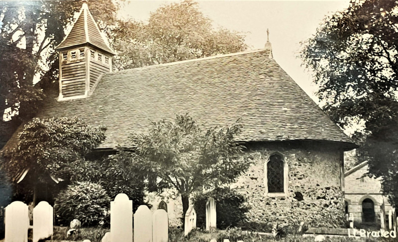 Little Braxted Church post card Copyright: William George