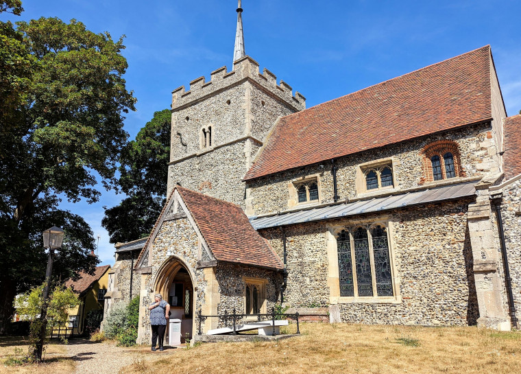Wendens Ambo Church Porch Tower and Nave 7 August 2022 Copyright: William George