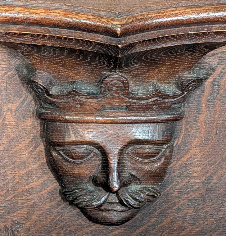 Castle Hedingham Church Misericord Head 2025 Copyright: William George