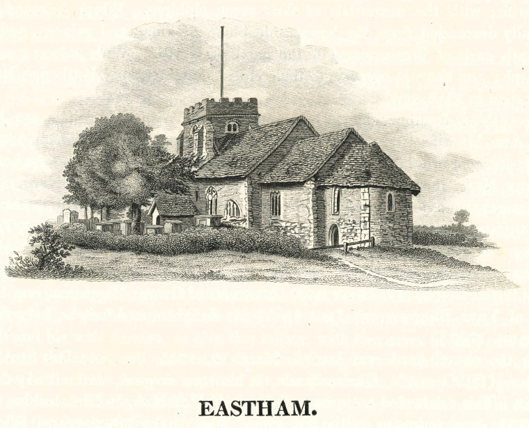 East Ham Church Ogborne 1817 Copyright: Elizabeth Ogborne History of Essex 1817