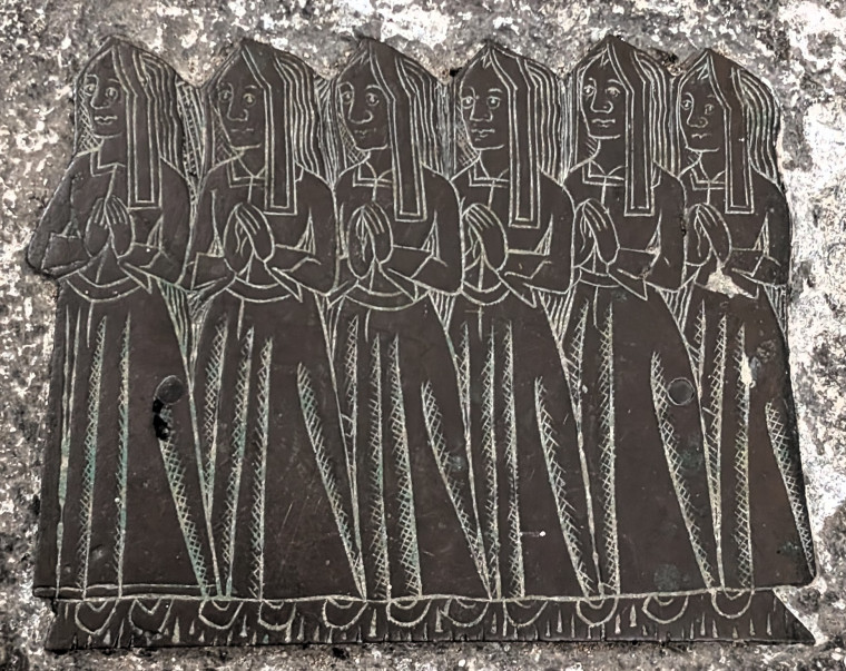 Tilty Church Monumental Brass Girls 17 June 2025 Copyright: William George