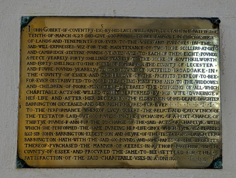 Hatfield Broad Oak Church Brass Plaque Memorial 27 June 2025 Copyright: William George
