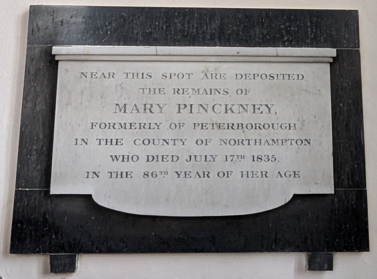 Great Bromley Church Monument Mary Pinckney 15 November 2025 Copyright: William George