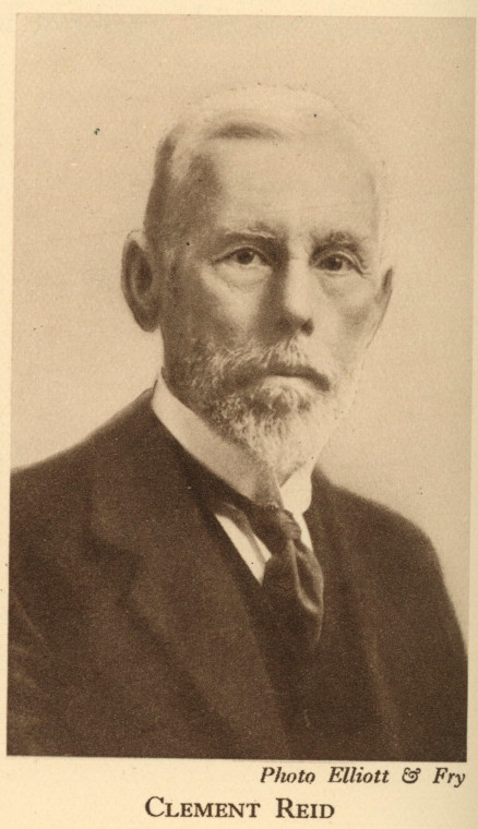 Clement Reid 1853 to 1916 Geologist Flett 1937 Copyright: Flett 1937