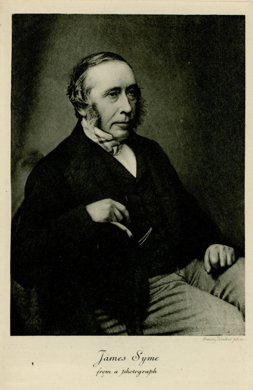 James Syme 1799 to 1870 Surgeon Copyright: Lord Lister by R J Godlee 1918