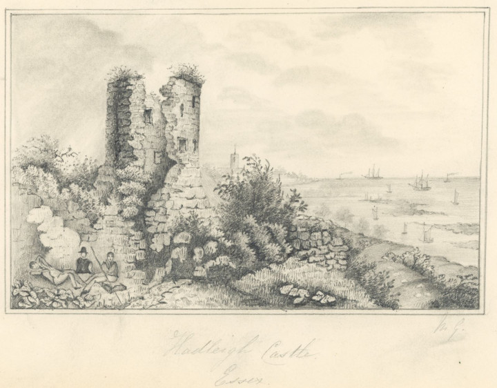 Hadleigh Castle Pencil Sketch Copyright: William George