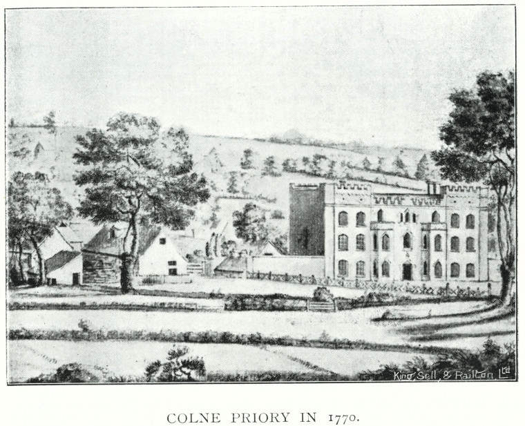Colne Priory in 1779 Copyright: William George
