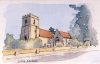 Little Easton Church Print Jan Faithfull 