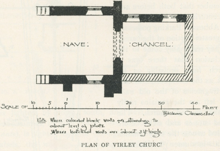 Virley Church Plan Essex Review 1894 Copyright: Essex Review 1894