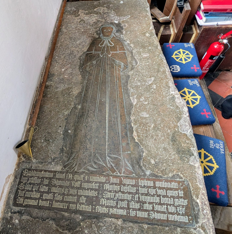 Gosfield Church Monumental Brass on tomb 21 March 2025 Copyright: William George