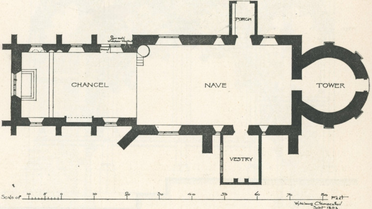 Great Leighs Church Plan 1893 Copyright: Wykeham Chancellor