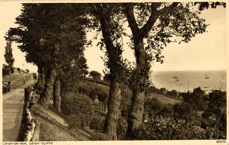 Leigh on Sea Leigh Cliffs Post Card Copyright: William George